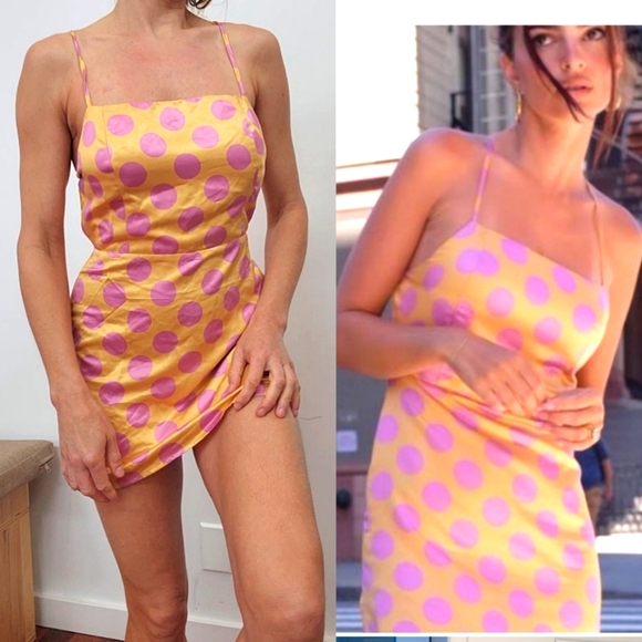 iNAMORATA Dresses & Skirts - Nwt inamorata pink yellow GOING OUT dress s